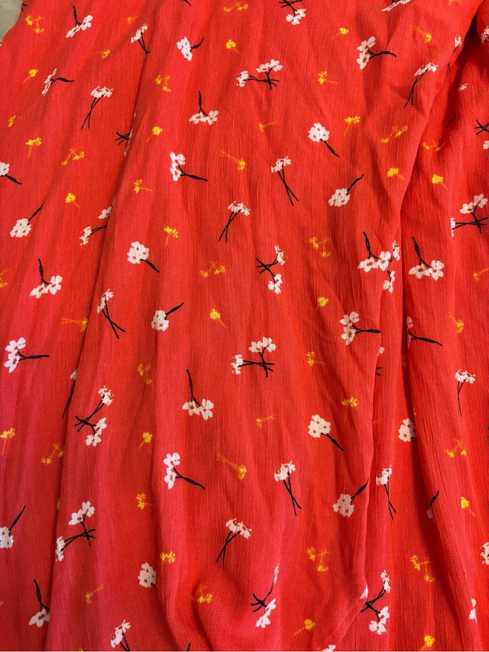 Lumière Floral Wrap Midi Dress Red Orange Halter Open Back Large - Picture 10 of 11